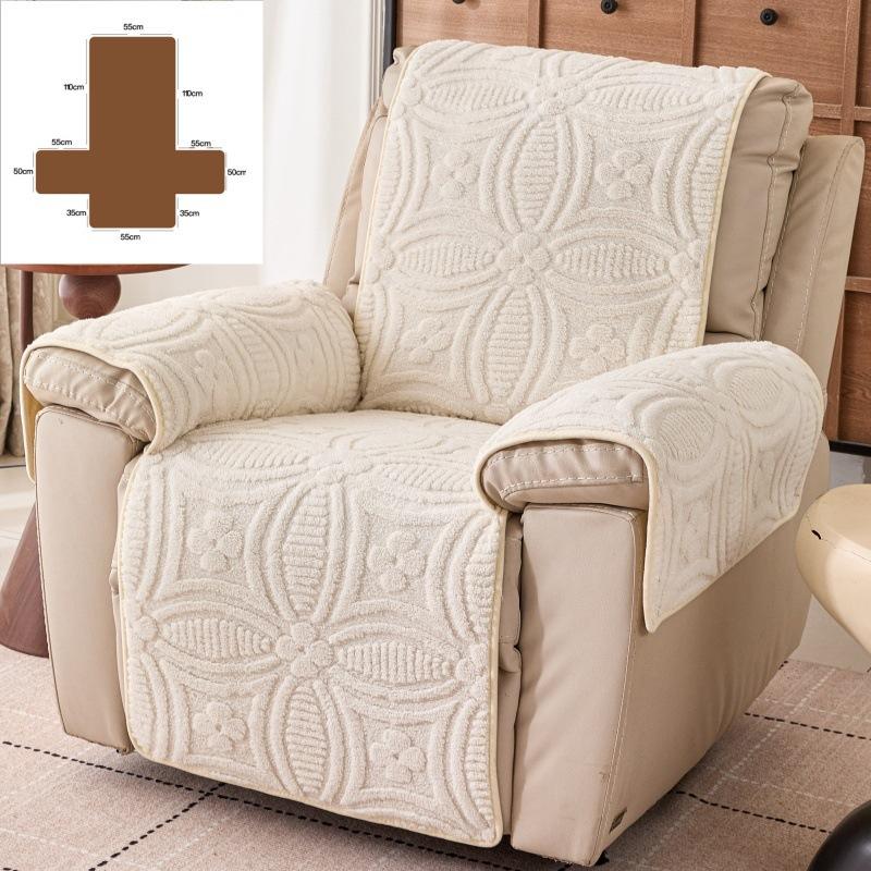 

Sofa Cushion Single Seat Thick and Comfortable Cotton Velvet Anti Slip and Skin Friendly All Season Universal Backrest Cushion 55x185cm 1pcs белый