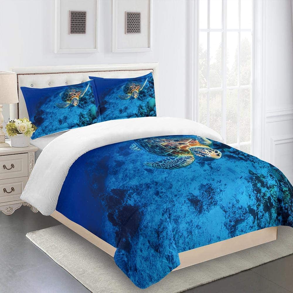 Duvet Cover Double 3D Animal Turtle Bedding Quilt Cover Gifts For Children Teenager Warm Summer Queen Size Set Comforter