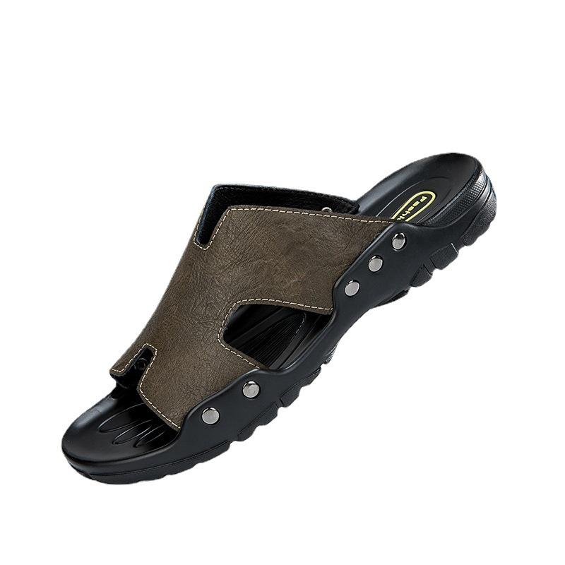 Large size one-word slippers men's beach casual slippers men's summer casual beach sandals