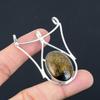 Anniversary Gift For Her Natural Golden Pietersite Gemstone Pendant 925 Silver