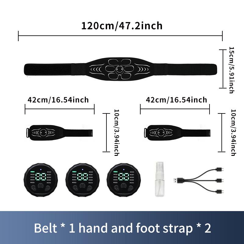 EMS Fitness Muscle Patch: Silicone Pulse Belt for Abdominal, Arm, and Leg Massage