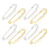 20PCS Brooch Safety Pins Metal Heavy Duty Safety Pins with 5 Holes for Jewelry Making Clothes Blankets Sewing Gold