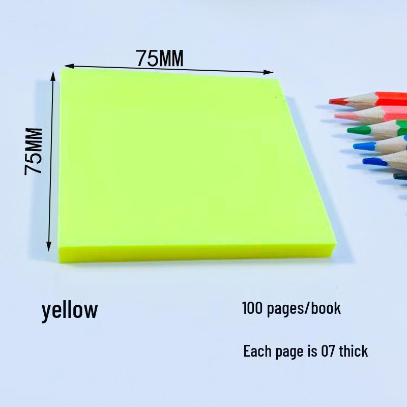 Colorful Transparent PET Sticky Notes with Strong Adhesion for Students and Office Use