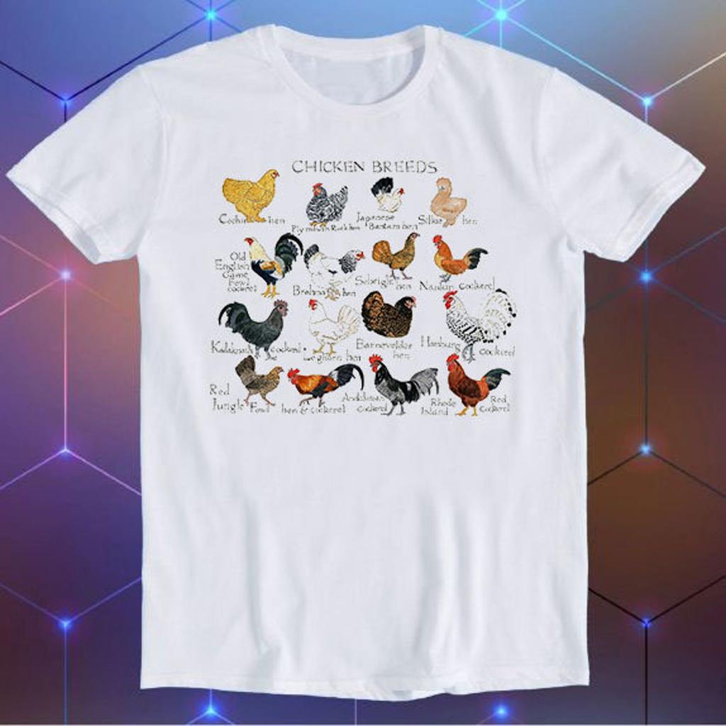Chicken Breed Chart Weird Unusual Style Parody Meme Movie Music Cool Funny Gift T-Shirt E862