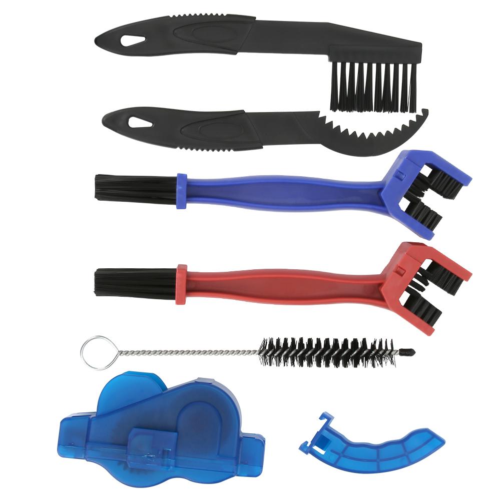 6PCS Cycling Maintenance Equipment Mountain Bike Chain Brush Cleaner Cleaning Tool Kit