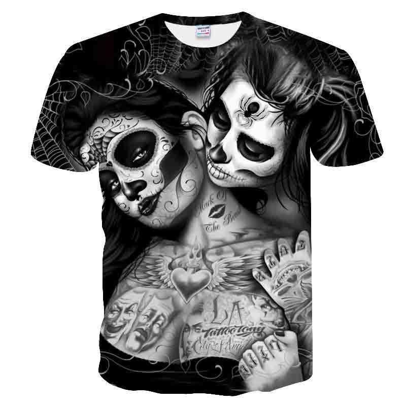 Premium Quality Unisex Summer Short Sleeve O-neck Clown 3d Print T-shirt For All