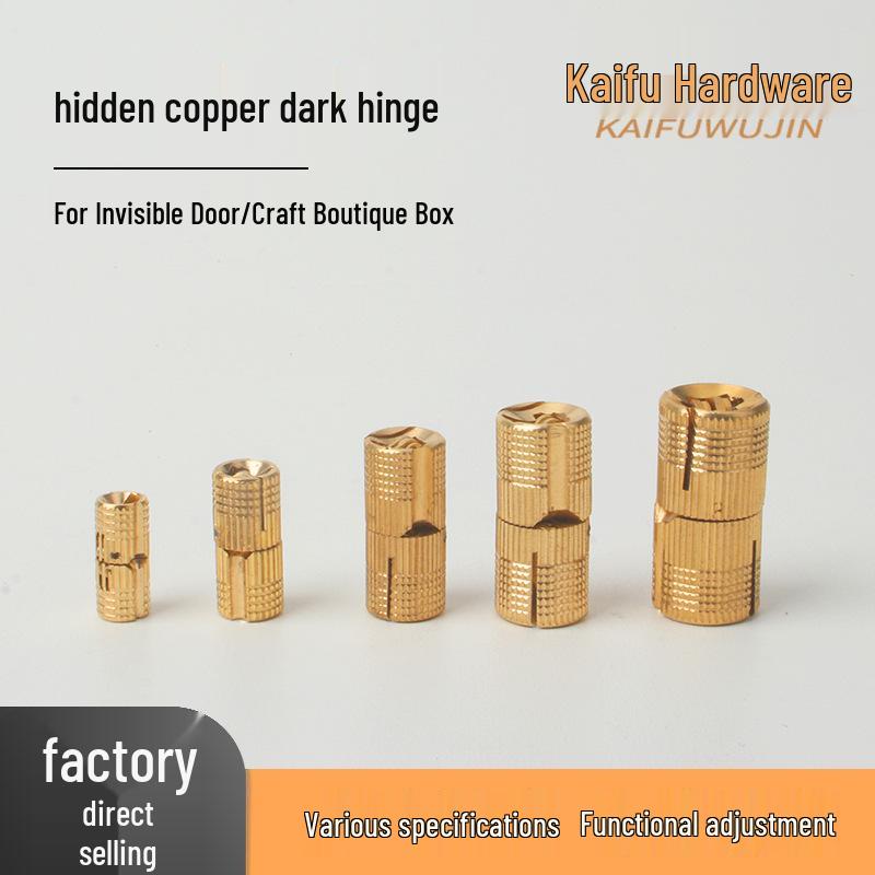 

Copper Cylindrical Concealed Hinge for Cabinet Doors M8 One-Line Hinge