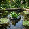 Waterproof Frog Sculpture Resin Material Floating Frog Ornament Decorative Frog Statue  Fish Tank