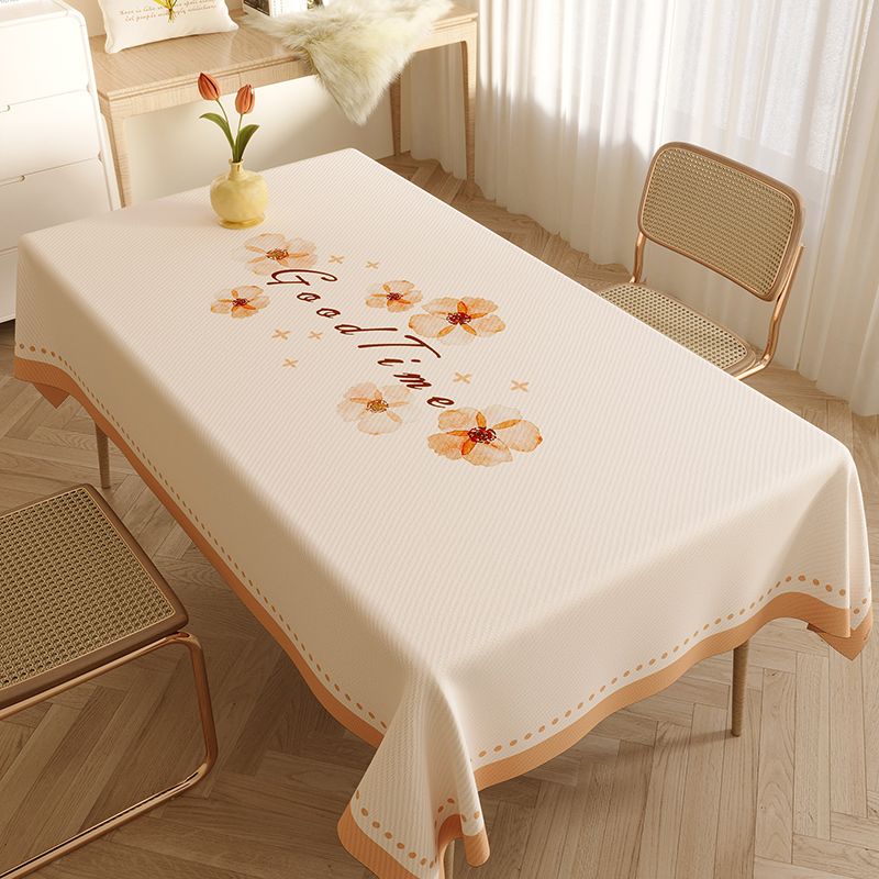 

Accessible Luxury Waterproof Antifouling Thickened Cotton and Linen Rectangular Fabric Fancy Table Cloth Flowers Scandinavian Fresh Oven Mitts Sizzy red between flowers 85*85cm (Splash Water)