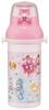 Skater Wasserflasche aus Kunststoff, 480 ml, mit einem Druck, antibakteriell, kinderfreundlich, leicht, antibakterielle Behandlung, hergestellt in Japan, Wandafuru Girls PSB5SANAG