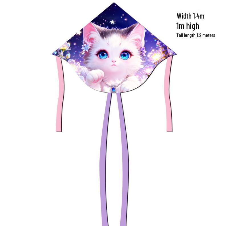 Weifang Animal Delta Kite: Cute Kitten & Puppy Design for Light Breeze - Easy to Fly Outdoor Sports Kite