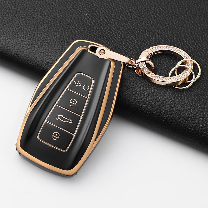 Fashion Tpu Car Key Case Cover Shell Fob For Geely Atlas Boyue Nl3 Coolray X6 X7 Ex7 Emgrand Kulrey Gt Gc9 Keychain Accessories