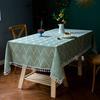 Living Room Party Decoration Wave Jacquard  Wrinkle Resistant Washable Rectangle Table Cloths with Tassels
