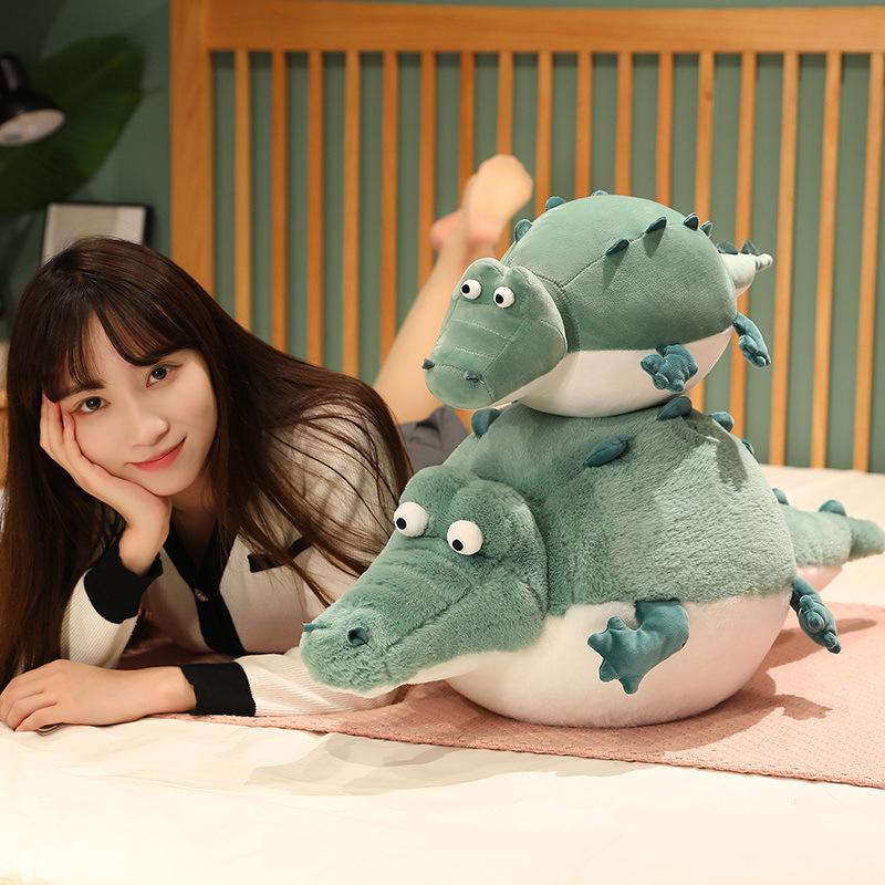 Cute Puffer Doll Plush Toy Chubby Crocodile Doll Children Soothing Pillow Rag Doll Girl Birthday Gift