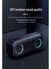 X8 Waterproof Bluetooth Speaker with Power Bank, Luminous Outdoor Subwoofer, Colorful Lights, and IPX7 Rating.