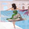 P-Pepe Der Frosch Gesicht Mikrofaser Strandtuch Saugfähig Schnelltrocknend Weich Yoga Schwimmen Resort Bergsteigen Handtuch