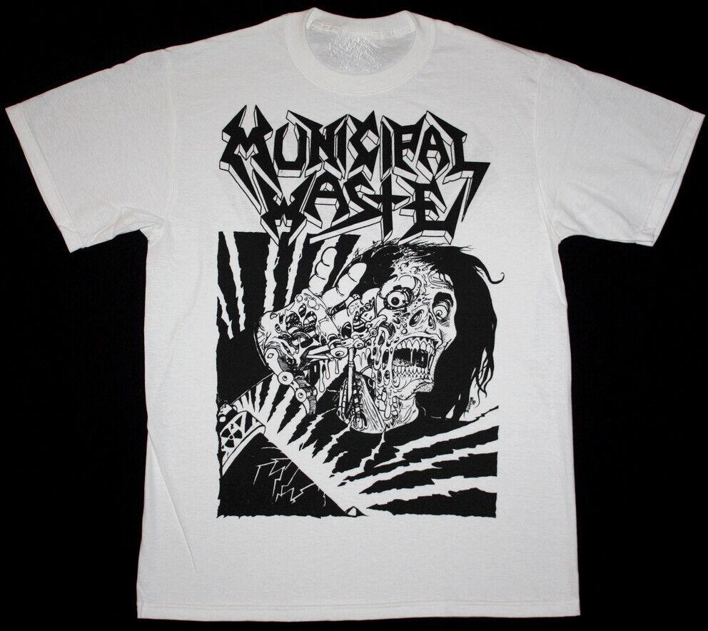 

Municipal Waste Band Music Tour Cotton White Full Size Unisex Shirt S