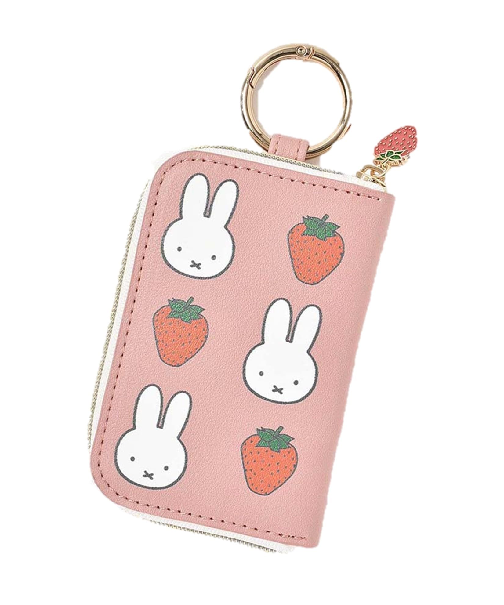 

Bleu Bleuet Miffy Strawberry Case with Carabiner Key Case [Bleu Bleuet] (Pink) рожевий