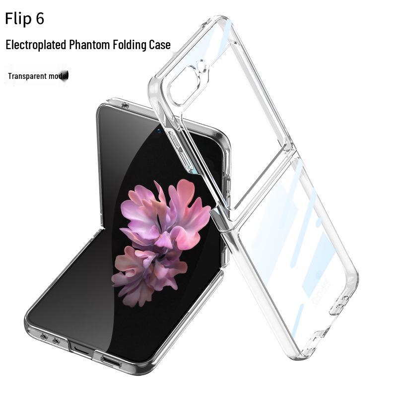 Samsung Z Flip6 Electroplated Transparent Ultra-Thin Anti-Drop Case for Foldable Screen