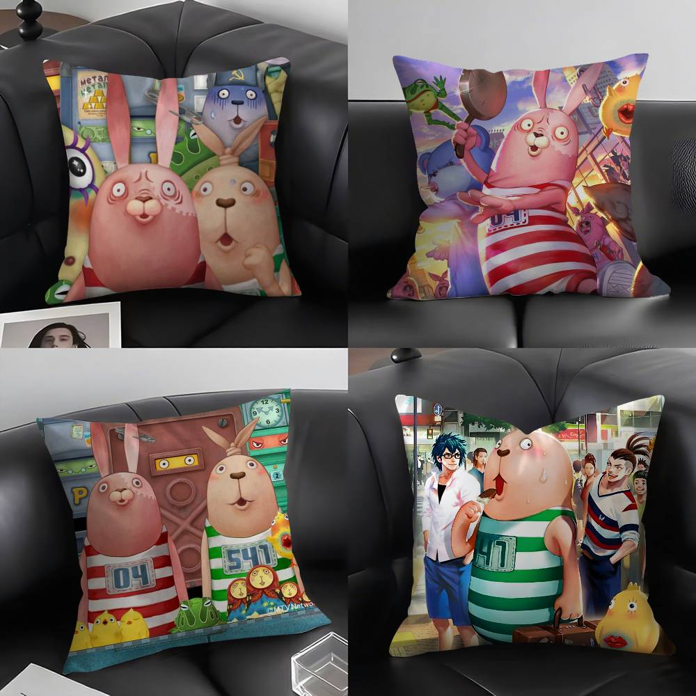Anime U-Usavich Pillow Case Sofa Short Plush Double-sided HD Printing Room Home Office Gift Cushion Cover