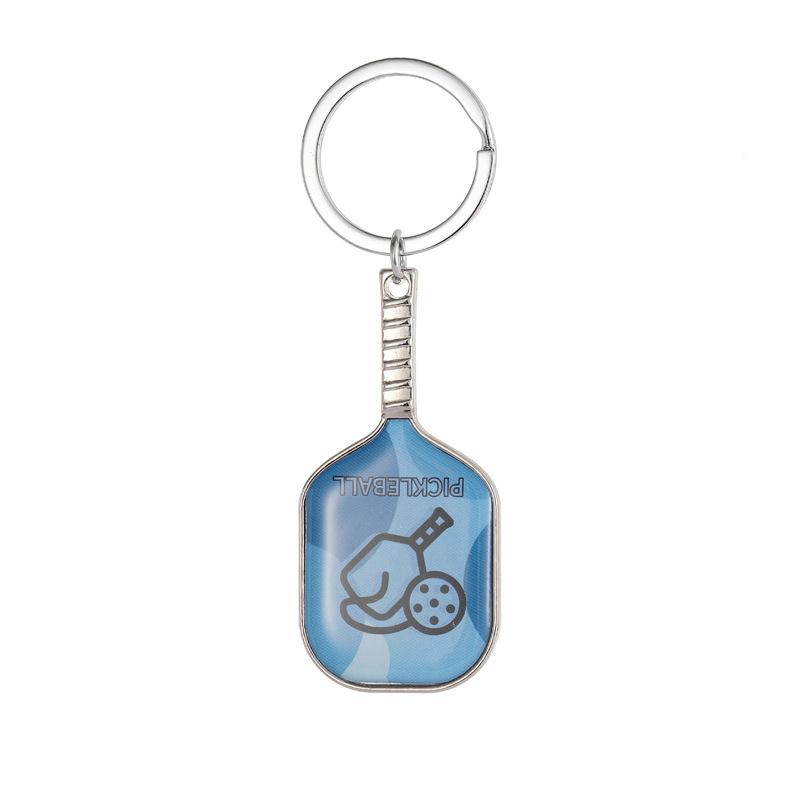 3D Metal Sporty Pickleball Keychain For Women Key Ring Pickleball Racket Keychain Key Holder Keychain Bag Pendant