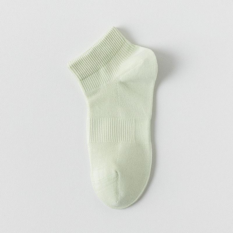 Women's Summer Thin Sweat Absorbing Breathable Mesh Breathable Deodorant Short Cotton Socks