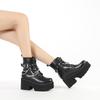 Black High-heeled Short Boots Fashion Women's Shoes