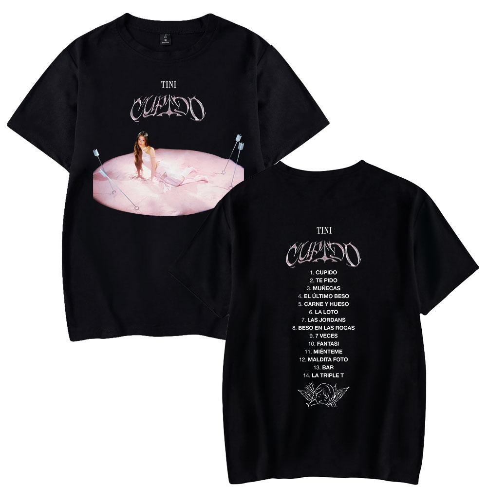 

Tini Stoessel Tshirt Cupido Albume Merch 2023 Tini Tour Fashion Crewneck Short Sleeve Tee Unisex Women Tshirt Hip Hop Clothes 4XL