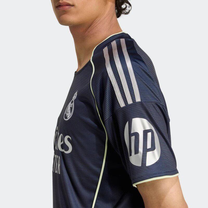 Adidas Real Madrid 25/26 Fan Edition Away Casual Round Neck Slim Short Sleeve Football Jersey Men's