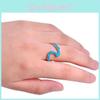Hochwertiger gewellter Ring mit trendigem geometrischem Design in Weiß und Grün