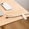 3Pcs Cable Management Clip Desk Edge Wire Holder No Drill Data Line Fixed Clamp For Desktop Home Car Cable Organizer