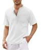 European & American Men's Hippie Casual Pocket Short Sleeve Beach T-shirt