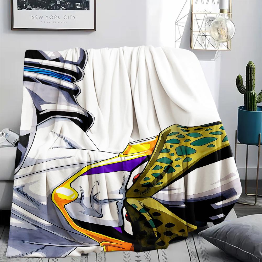 Dragon Ball character Print Flannel Blanket High quality Comfortable for All Seasons Home Decor Warmth and Comfort Perfect for Christmas Gifts