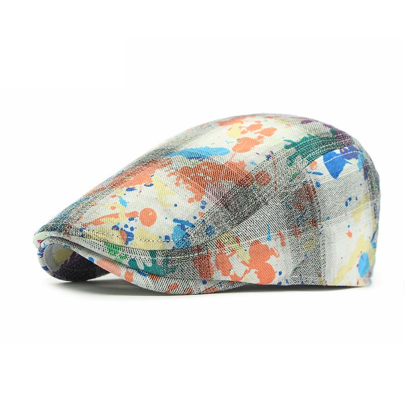 

Vintage Graffiti Beret Women s Tie-Dye Peaked Cap Men s Hat Progressive Cap оранжевый
