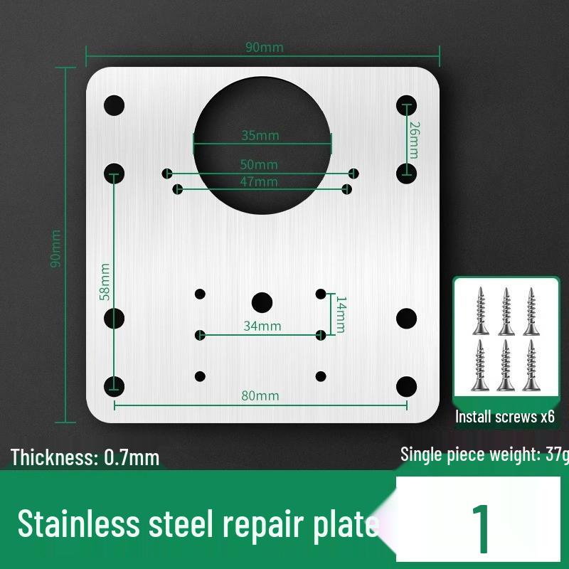Stainless Steel Hinge Repair Plate for Cabinet and Cupboard Doors