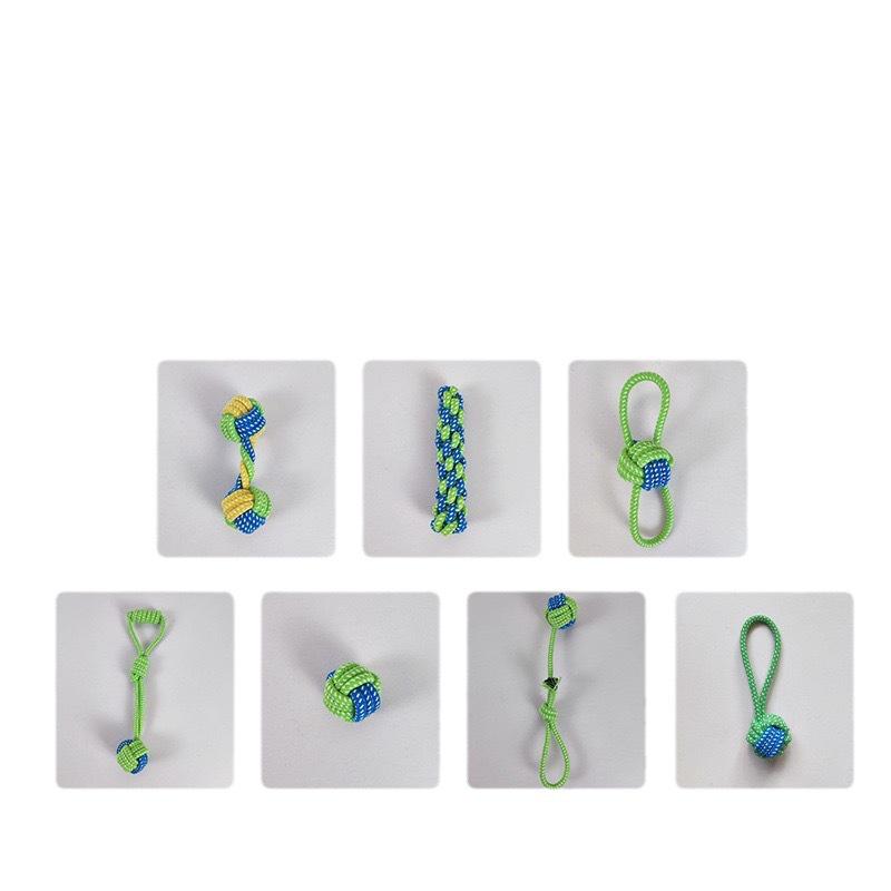 Two-Color Dog Chew Toys Set, Teething Sticks, Teeth-Cleaning, Training Rope for Pets