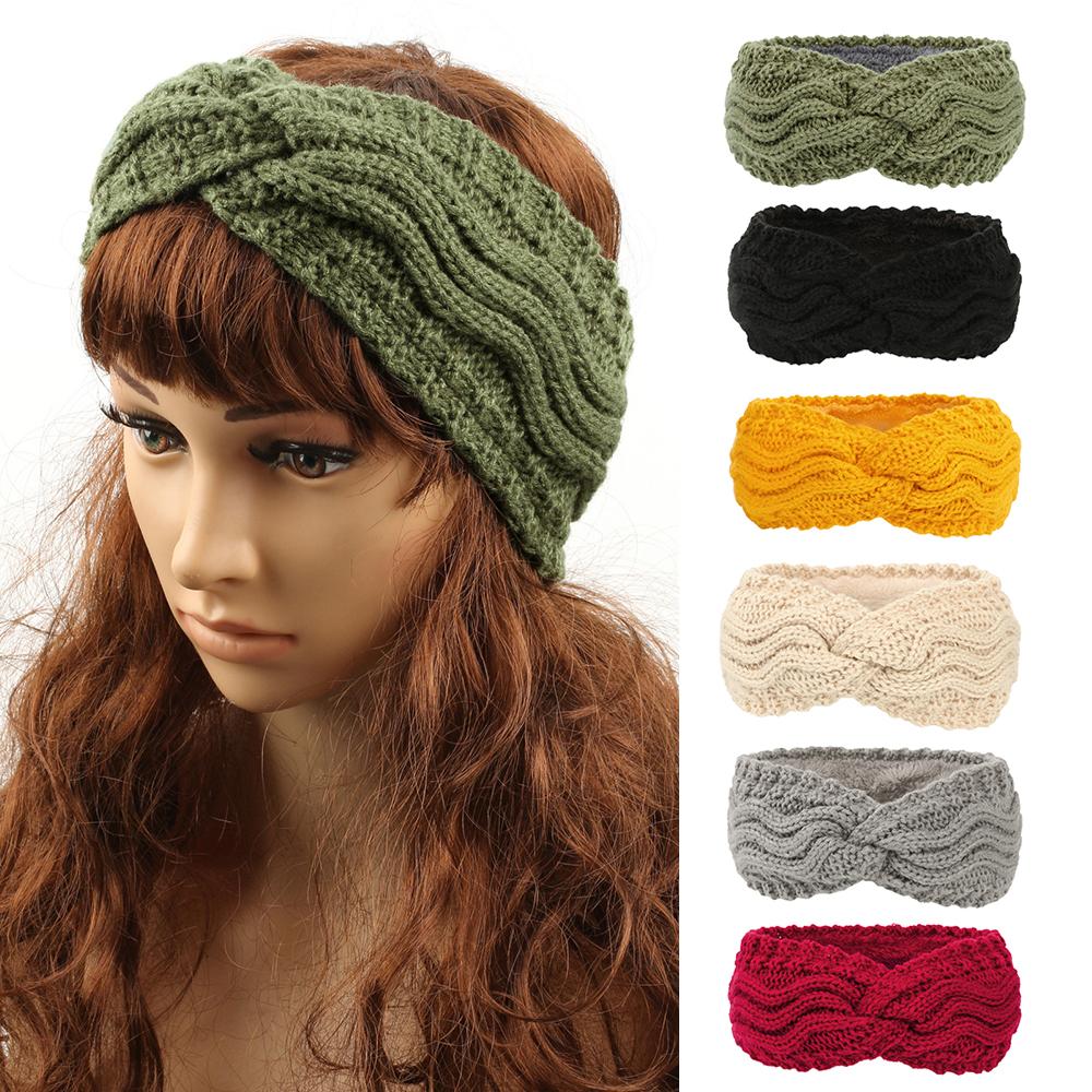 Buy Winter Warm Fleece Headband Wide Brim Knitted Head Wraps Crochet