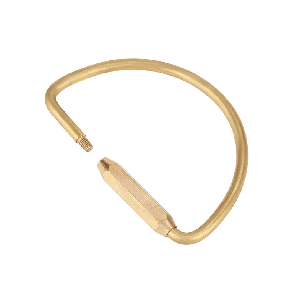 Brass Screw Lock Carabiner Clip Hook Keychain Key Ring DIY Gift