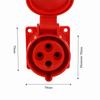 4 Pin 32A Industrial Power Connector 380‑415V 3P+E Industrial Plug 3Phase IP44 Waterproof Plug Coupler Heavy Duty Equipment