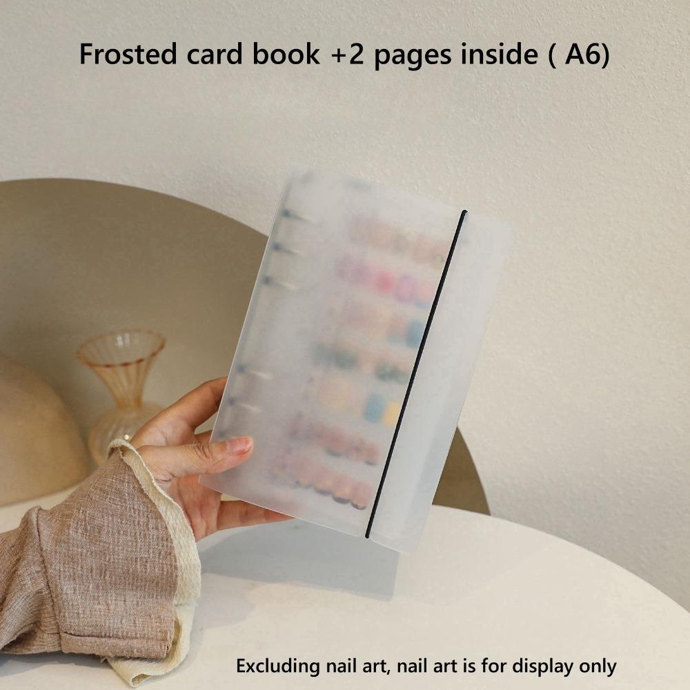 

Large Capacity Nails Sample Display Tool PVC Storage Booklet New Display Albums Frosted-19.5 x 12.5 cm