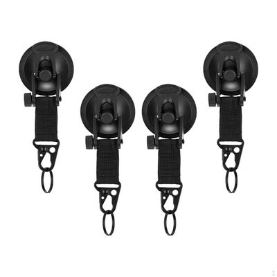 4x Shower Hooks Suction, Camp Accessories, Wall Hook, Tarps Tents Securing Hook with