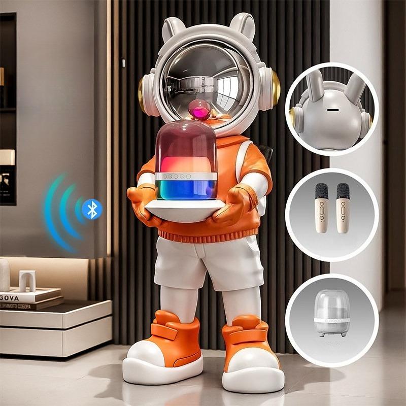 Astronaut Sculptures Bluetooth Speaker Living Room Creative Large Astronaut Statue Decoration Figurines Home Ornaments Gift