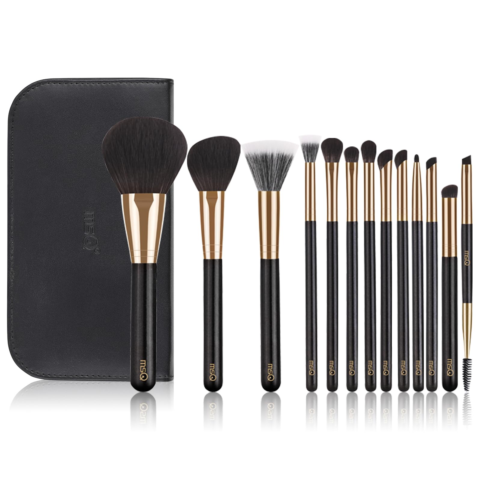 

MSQ Makeup Brush Set of 13 in Gift Includes Eyeshadow Blush and Concealer Made with premium synthetic and ideal for everyday Comes with a makeup bag