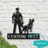 Metal Wall Art Police Gift for Dad Office Home Decor Custom Sign
