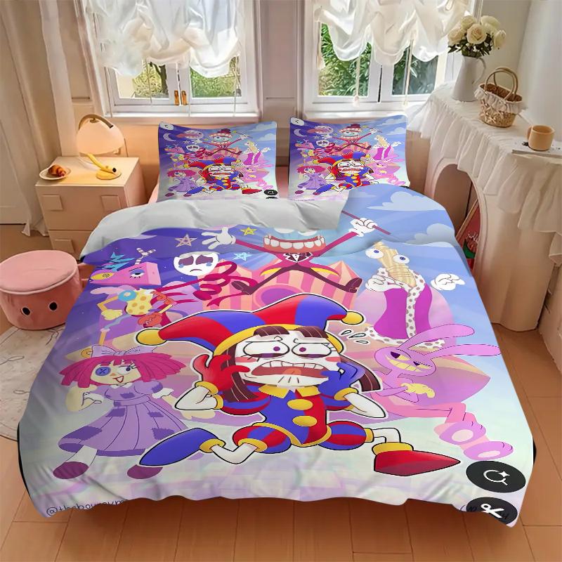 3Pcs Cartoon Characters Adventure Bedding Sets For All Sizes New 3D Printed Bed Cover Comforter Duvet Cover Pillowcase Bedroom Decoration