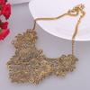 Retro European Alloy Floral Choker With Pendant For Women And Special Events