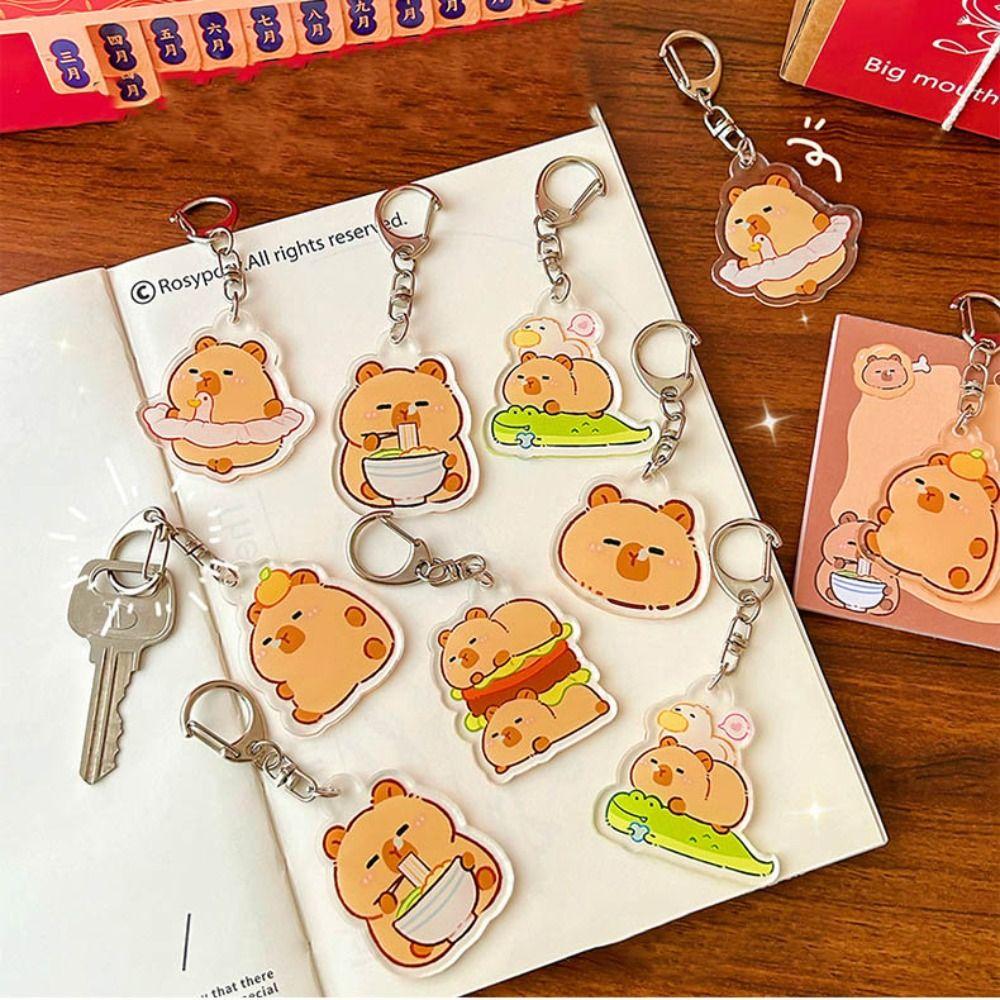 

Kapibala милый кулон акриловые ключи аксессуары мультяшные брелоки с капибарой