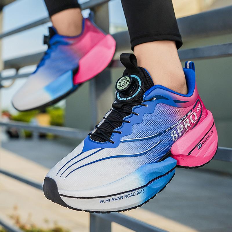 Fashion 2025 Spring/Summer Rotating Buckle New Carbon Plate Casual Sports Men's Shoes Couple's Mesh Breathable Running Shoes