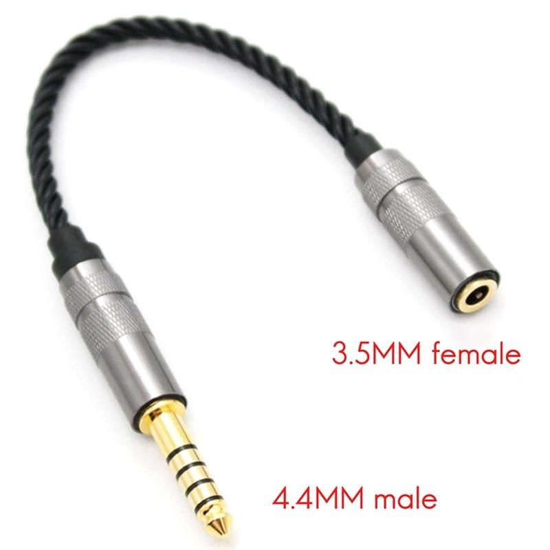 HIFI 4.4MM Balanced Headphone Adapter Audio Cable Accessory Part Component 4.4 XLR 4 Pin Male To Female Angle