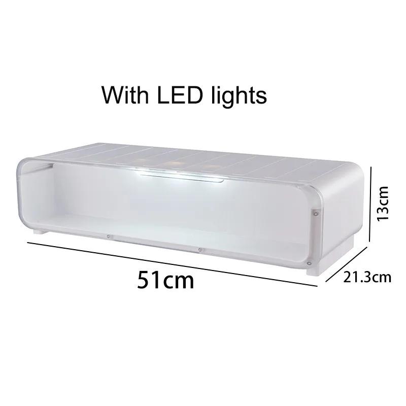Transparent Desktop Monitor Stand with Display Shelf - Organizes Office Accessories Blind Box Collectibles & Mini Figures Neatly